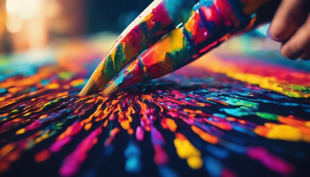 revealing colorful artistic tool