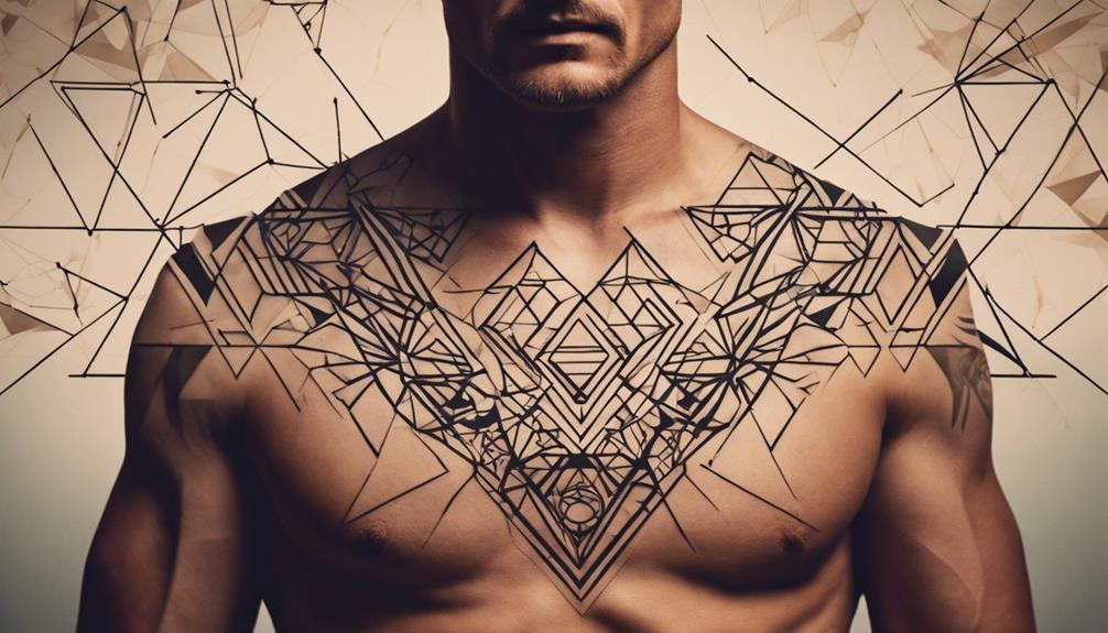 Simple Modern Chest Tattoo Ideas for Men