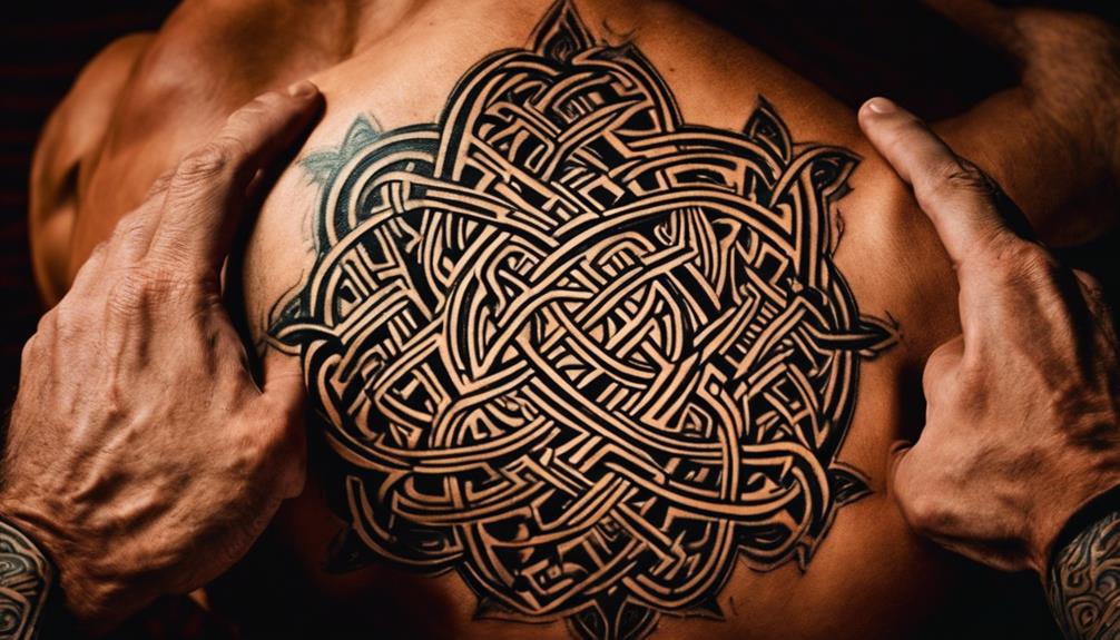 intricate tribal arm art