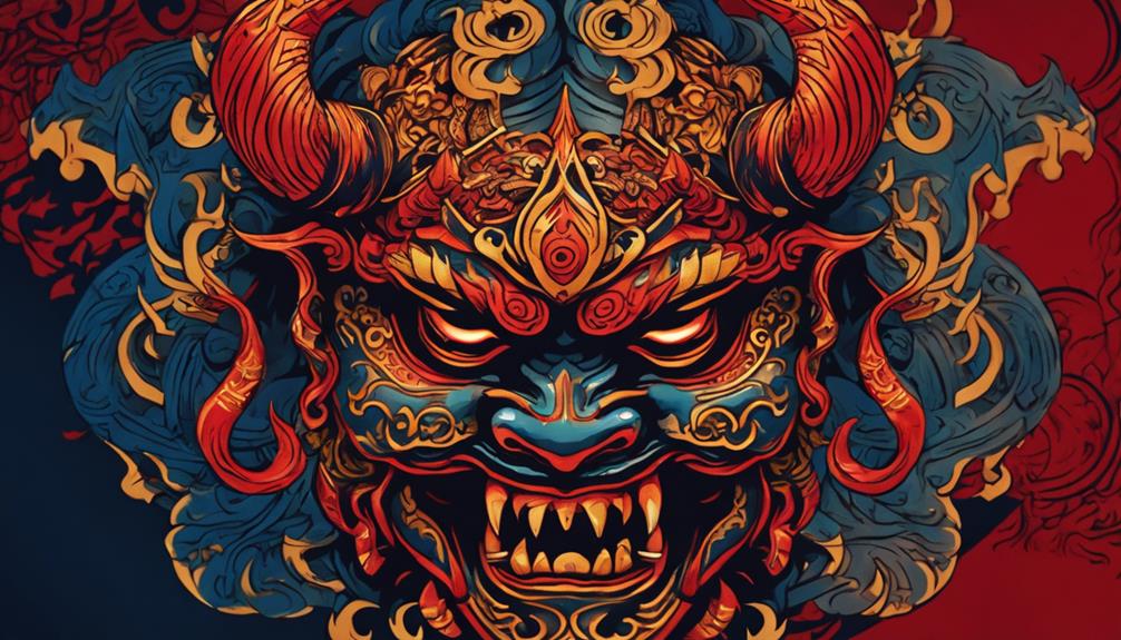 japanese mythological demon masks