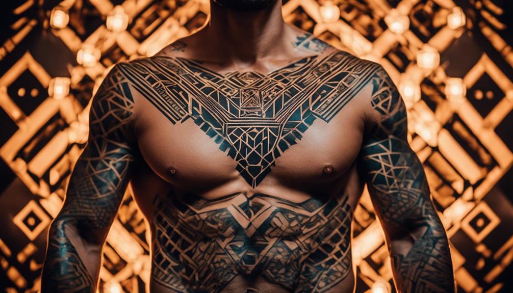 Geometric Chest Tattoos: Ideal Designs for Men in 2024