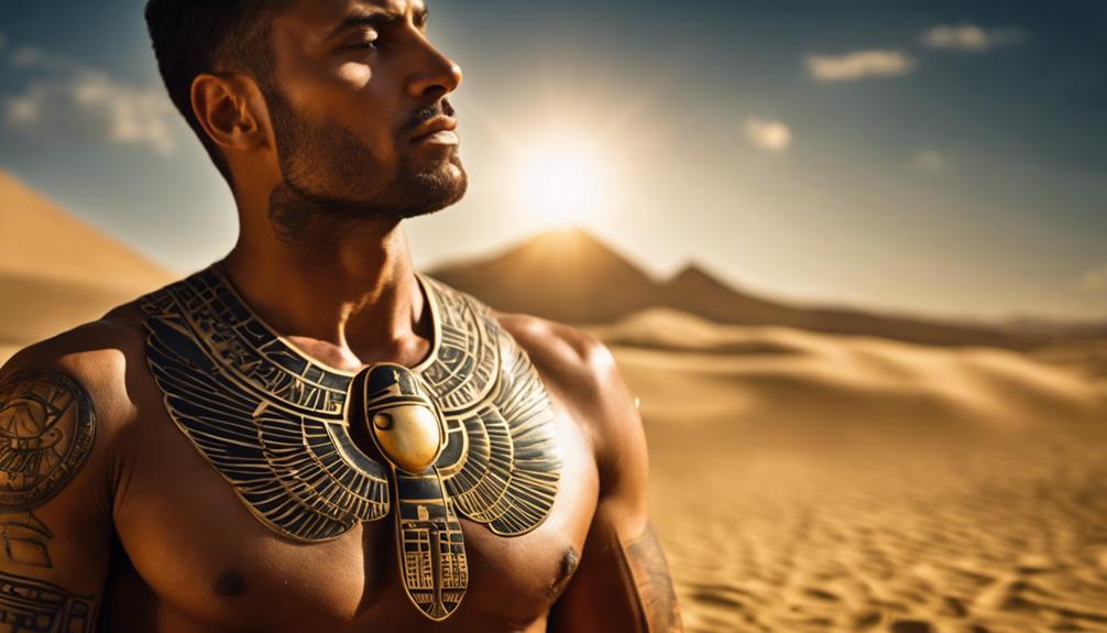Ancient Neck to Chest Tattoo Designs for Men