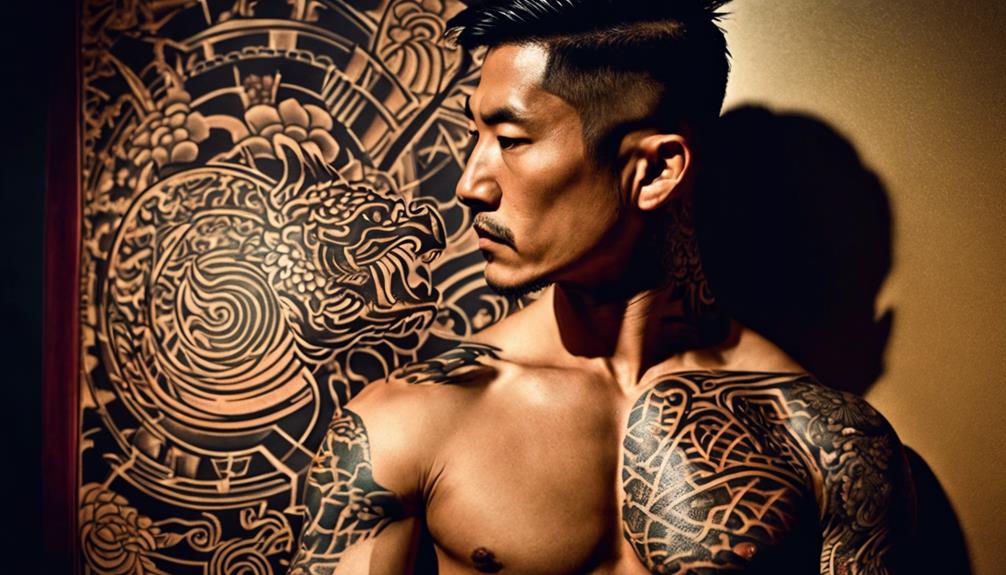 Japanese Tribal Tattoos on Men's Backs