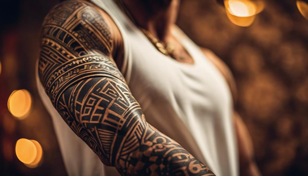 tribal markings on arm