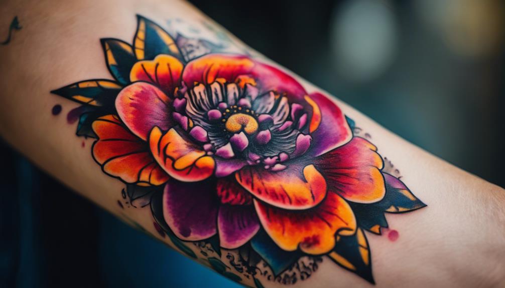 What Makes Colorful Flower Tattoo Designs Stand Out?