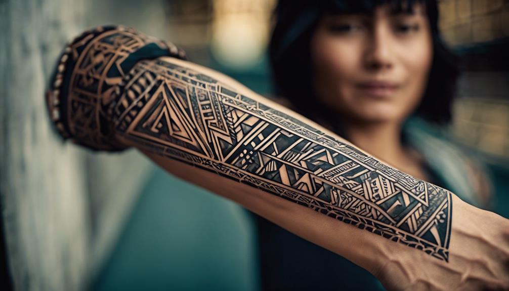 Intricate Geometric Patterns on the Inner Forearm - iPic.ai - Create Beautiful Ai Art or Ai Images For Free ancient cultural art forms