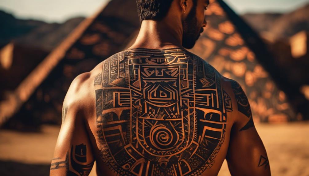 5 Best Tribal Back Tattoos for Men - iPic.ai - Create Beautiful Ai Art or Ai Images For Free ancient mesoamerican art designs
