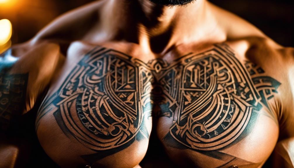 Essential Chest Art for a Bold Statement - iPic.ai - Create Beautiful Ai Art or Ai Images For Free balanced elements in harmony