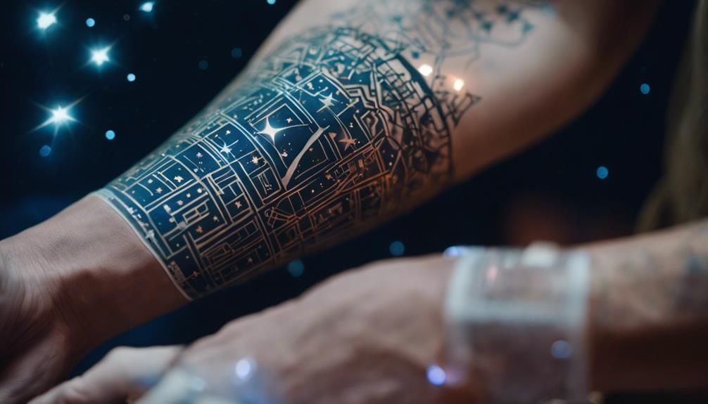 Celestial Geometric Tattoos for Inner Forearm - iPic.ai - Create Beautiful Ai Art or Ai Images For Free caring for new ink