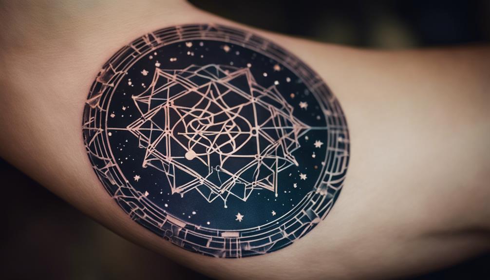 Celestial Geometric Tattoos for Inner Forearm - iPic.ai - Create Beautiful Ai Art or Ai Images For Free celestial bodies and forms