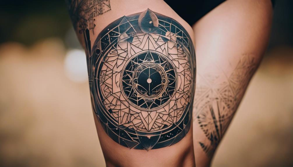 Geometric Inner Forearm Designs With Heavenly Charm - iPic.ai - Create Beautiful Ai Art or Ai Images For Free celestial geometry of cycles