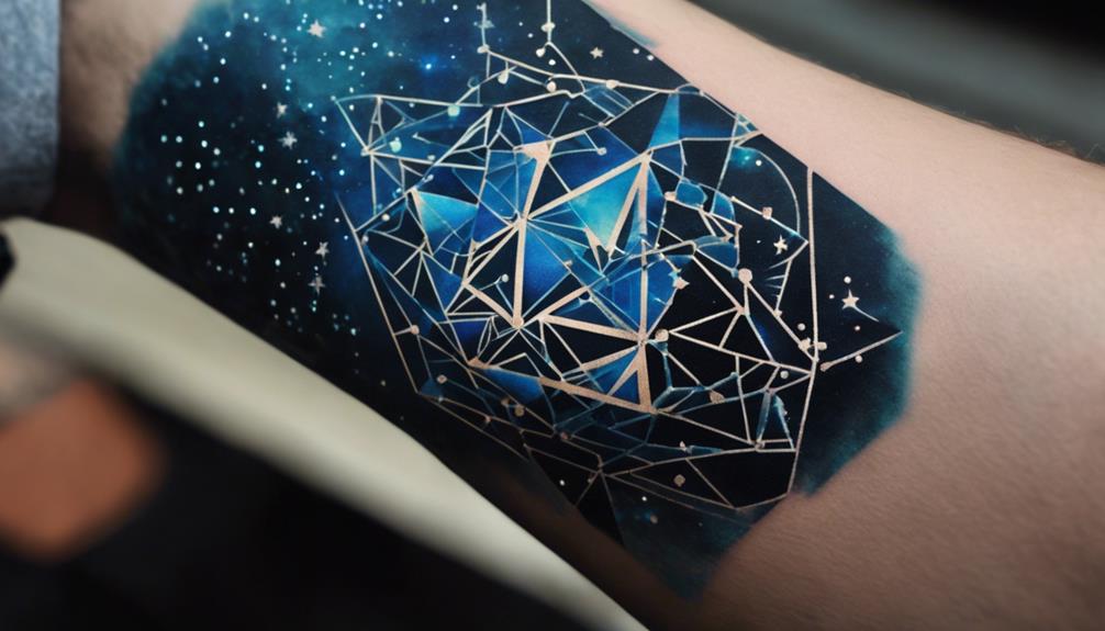 Geometric Inner Forearm Designs With Heavenly Charm - iPic.ai - Create Beautiful Ai Art or Ai Images For Free celestial shapes in harmony