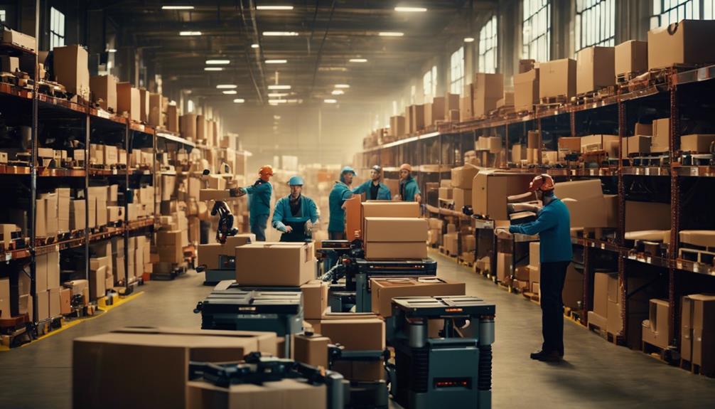 Collaborative Robots in E-commerce Visuals - iPic.ai - Create Beautiful Ai Art or Ai Images For Free collaborative robots in warehousing