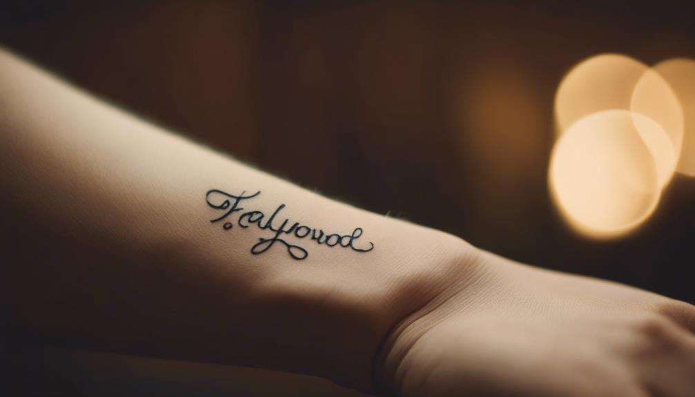 Why Simple Cursive Fonts Make Minimalist Tattoos Pop - iPic.ai - Create Beautiful Ai Art or Ai Images For Free custom simple body art
