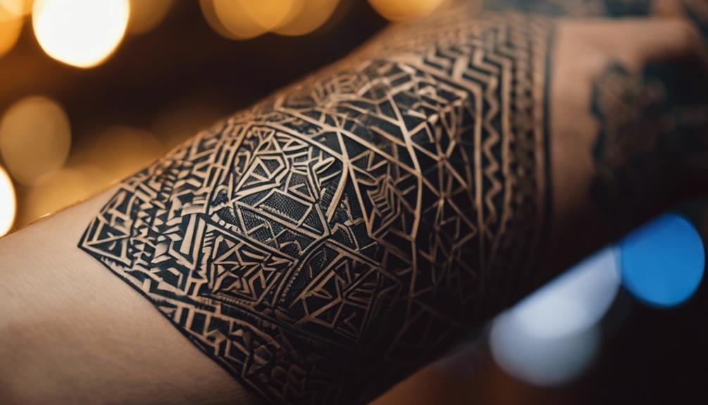Intricate Geometric Patterns on the Inner Forearm delicate designs on skin