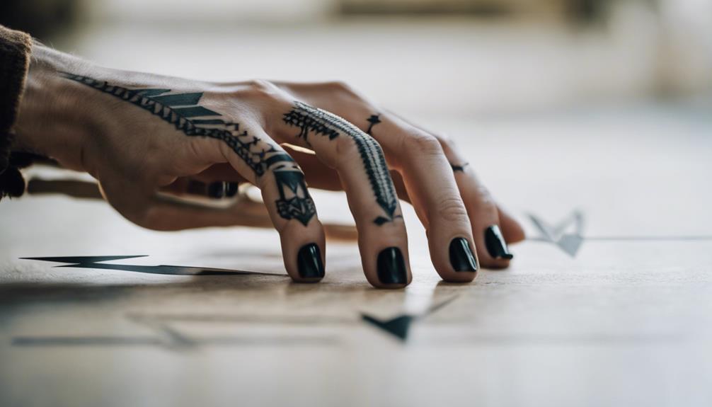 Hand Tattoos for Men With Minimalist Style - iPic.ai - Create Beautiful Ai Art or Ai Images For Free delicate shooting projectiles found