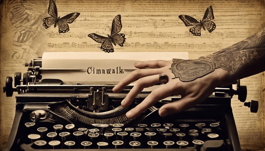 Typewriter Font Tattoos: Great Lettering Ideas - iPic.ai - Create Beautiful Ai Art or Ai Images For Free designing unique type faces