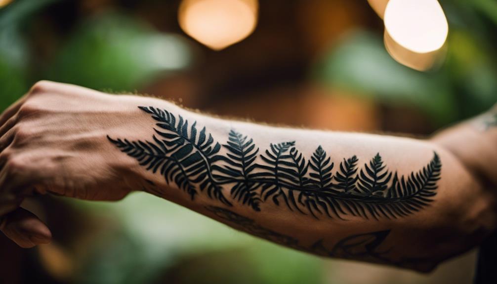 Why Minimalist Botanical Forearm Tattoos for Men? - iPic.ai - Create Beautiful Ai Art or Ai Images For Free empowering inner self change