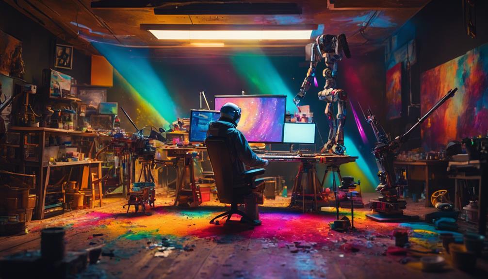 Will Robots Replace Human Artists? - iPic.ai - Create Beautiful Ai Art or Ai Images For Free exploring creative digital frontiers