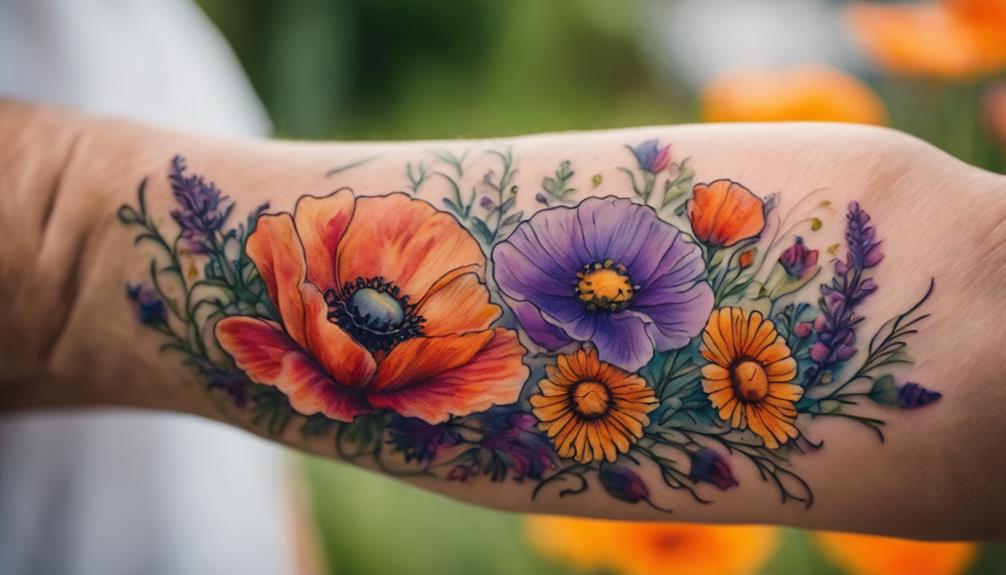 5 Best Floral Tattoo Ideas for Mature Women - iPic.ai - Create Beautiful Ai Art or Ai Images For Free floral designs with whimsy