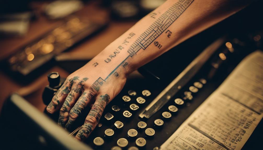 Typewriter Font Tattoos: Great Lettering Ideas - iPic.ai - Create Beautiful Ai Art or Ai Images For Free font size matters most