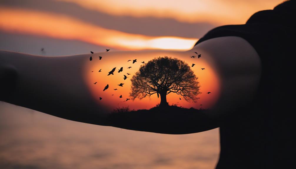 Simple yet Bold: Inner Forearm Tattoo Designs - iPic.ai - Create Beautiful Ai Art or Ai Images For Free forms inspired by nature