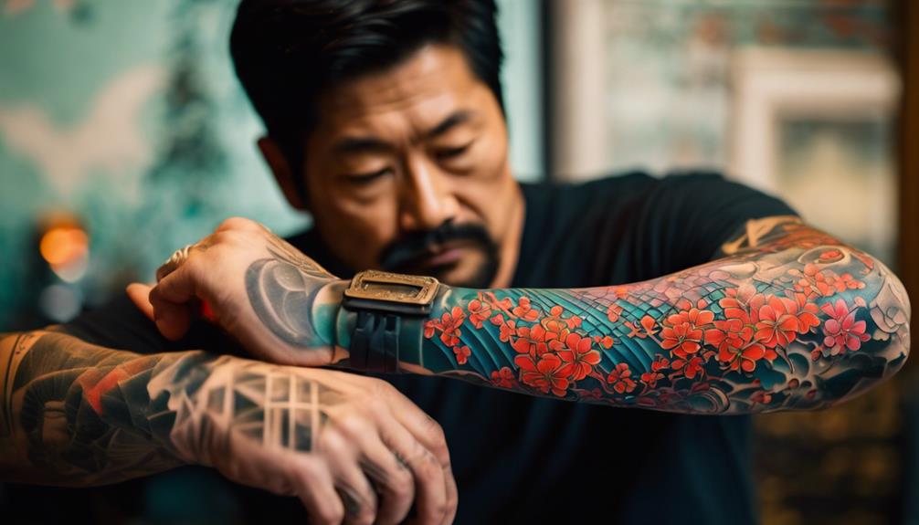 Mastering Japanese Sleeve Forearm Tattoos for Men - iPic.ai - Create Beautiful Ai Art or Ai Images For Free fusion of old roots