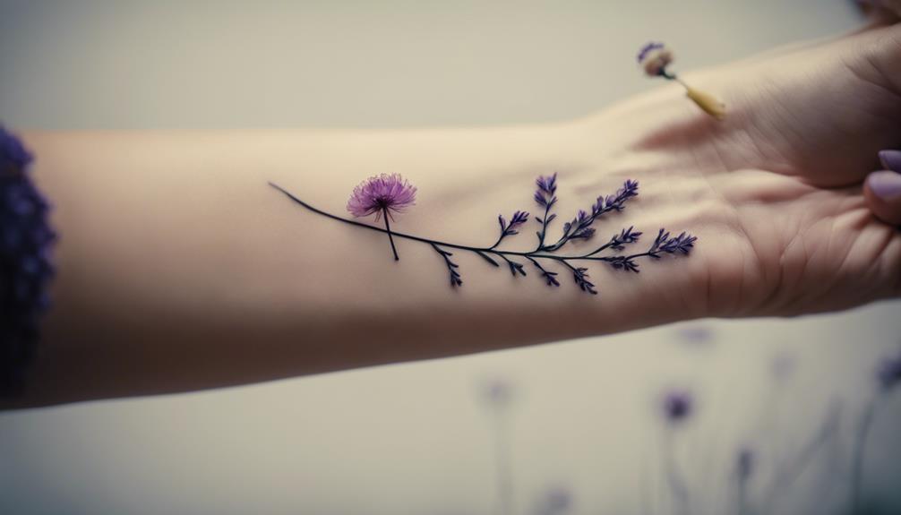 Delicate Nature: 5 Minimalist Botanical Forearm Tattoos - iPic.ai - Create Beautiful Ai Art or Ai Images For Free gentle touch of nature