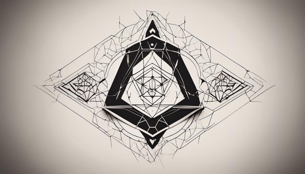Chest Tattoos With Minimalist Shape Designs - iPic.ai - Create Beautiful Ai Art or Ai Images For Free geometric patterns on skin