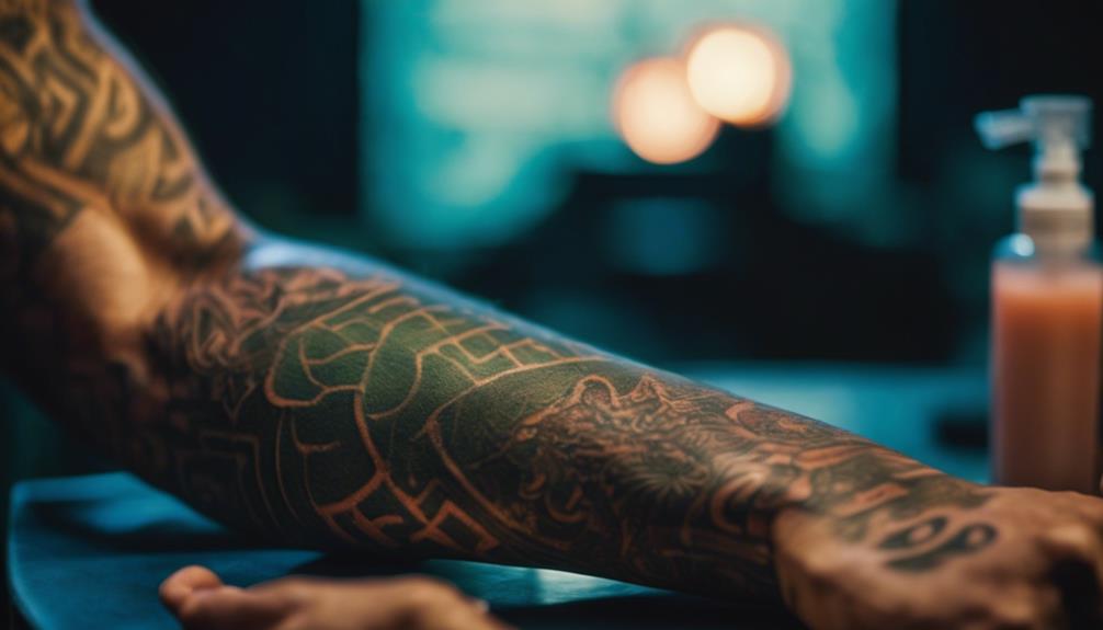 Stellar Beauty: Inner Forearm Tattoos for Men - iPic.ai - Create Beautiful Ai Art or Ai Images For Free healing forearm tattoo care