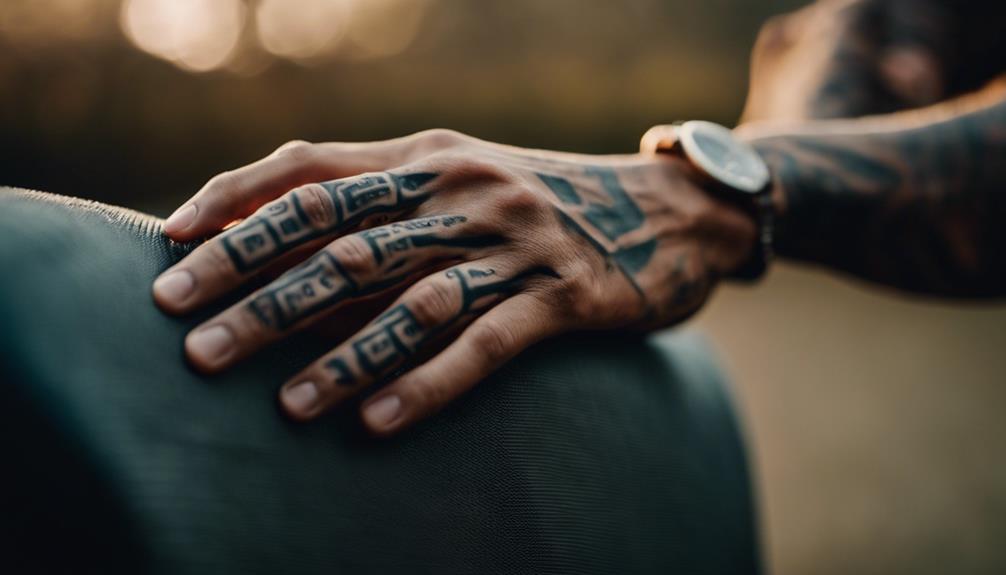 Why Simple Tattoos Rule Men's Hands - iPic.ai - Create Beautiful Ai Art or Ai Images For Free hidden in plain sight