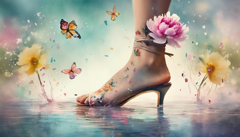 Watercolor Flower Ankle Tattoos: Why So Popular? - iPic.ai - Create Beautiful Ai Art or Ai Images For Free hidden meaning in life