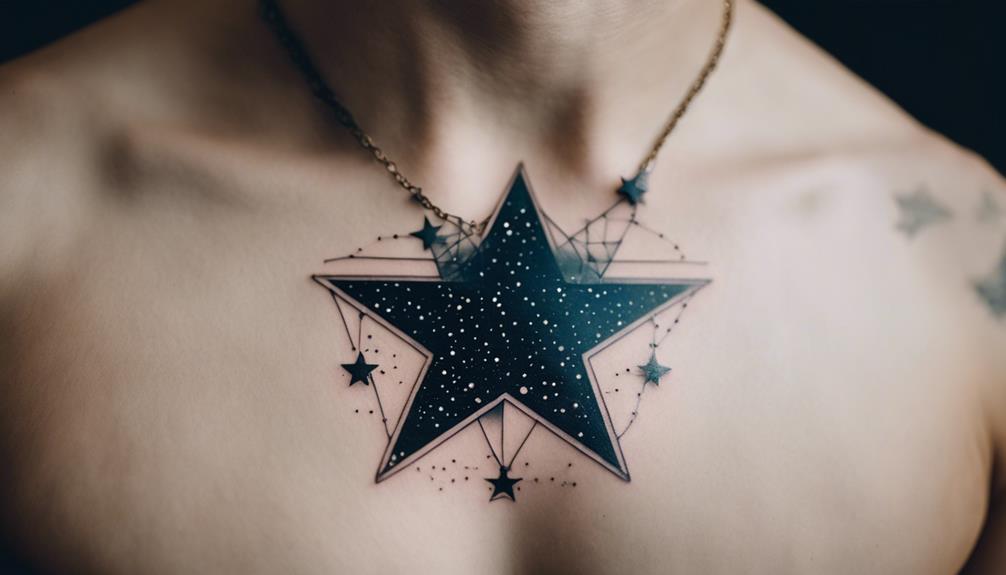 Chest Tattoos With Minimalist Shape Designs - iPic.ai - Create Beautiful Ai Art or Ai Images For Free intricate cosmic art designs
