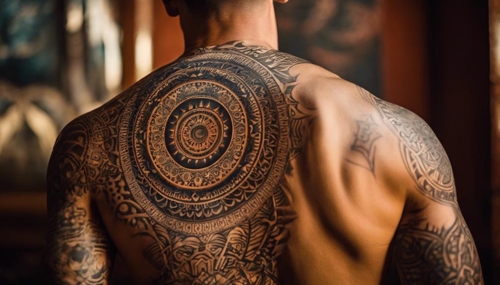 10 Best Mandala Pattern Back Tattoos for Guys - iPic.ai - Create Beautiful Ai Art or Ai Images For Free intricate design art pieces