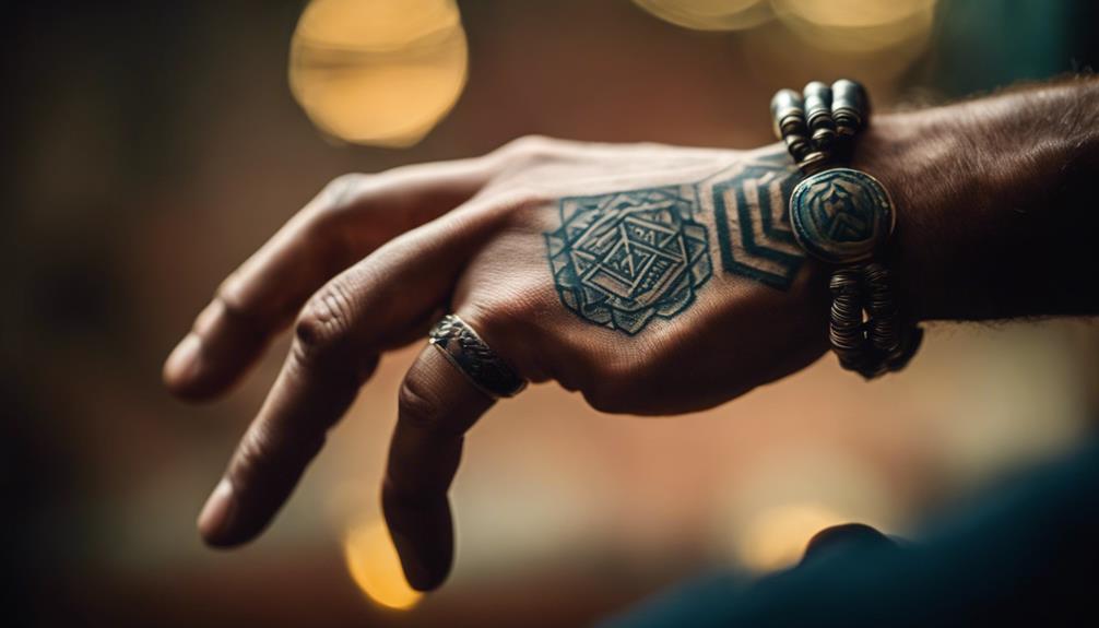 Why Simple Tattoos Rule Men's Hands - iPic.ai - Create Beautiful Ai Art or Ai Images For Free lowest possible risk level