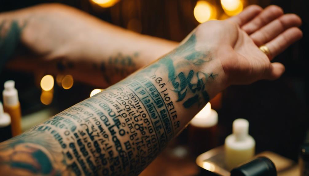 Guide to Typewriter Font Tattoo Lettering Ideas - iPic.ai - Create Beautiful Ai Art or Ai Images For Free maintain your body art