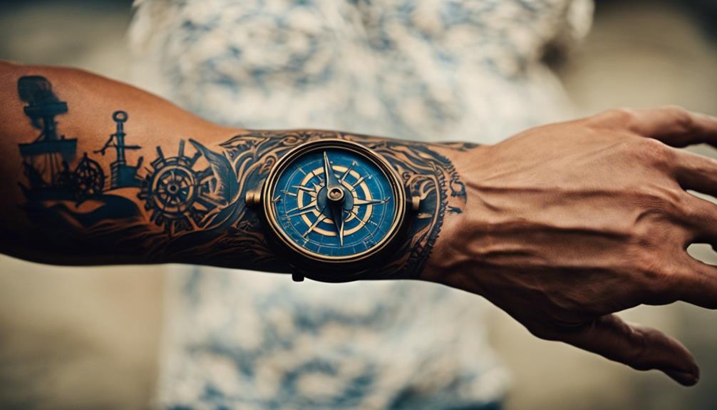 7 Best Nautical Forearm Tattoos for Men - ai image generator
