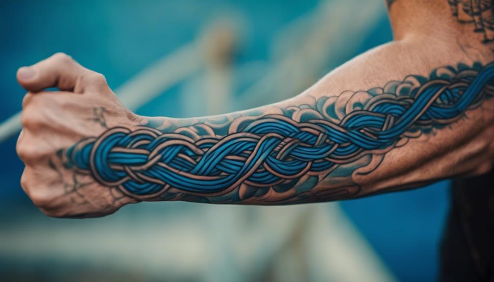 10 Traditional Nautical Inner Forearm Tattoos for Men - iPic.ai - Create Beautiful Ai Art or Ai Images For Free nautical themed body art