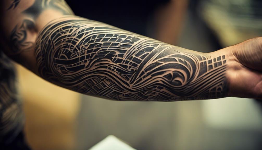 Intricate Forearm Tattoo Designs for Men - iPic.ai - Create Beautiful Ai Art or Ai Images For Free non representational creative visual forms
