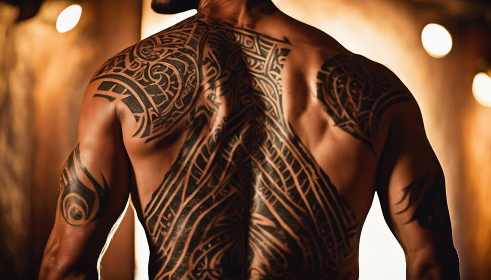 Elevate Your Style: Best Tribal Back Tattoos - iPic.ai - Create Beautiful Ai Art or Ai Images For Free optimizing space and layout