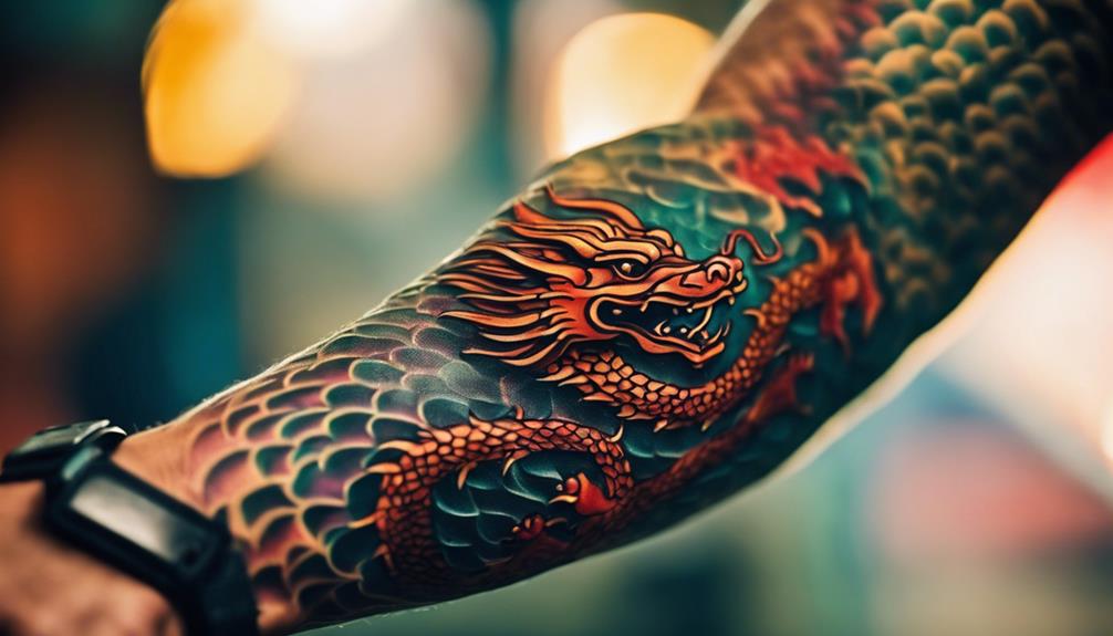 Unveiling Japanese Forearm Dragon Tattoo Artistry - iPic.ai - Create Beautiful Ai Art or Ai Images For Free optimizing space and layout
