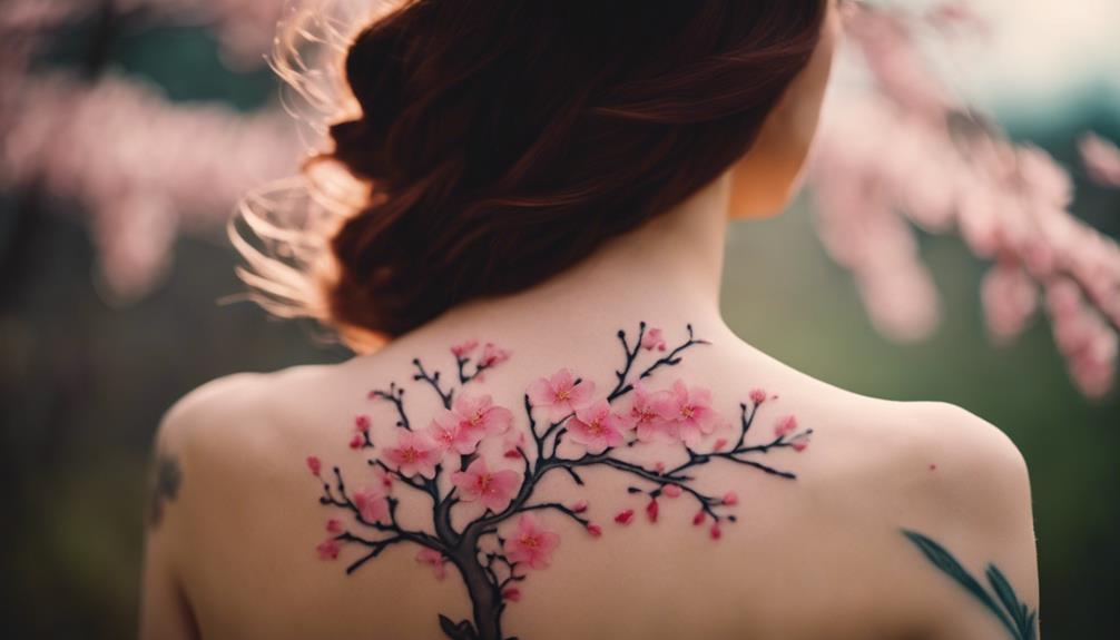 Timeless Beauty of Japanese Cherry Blossom Tattoos - iPic.ai - Create Beautiful Ai Art or Ai Images For Free optimizing space and layout