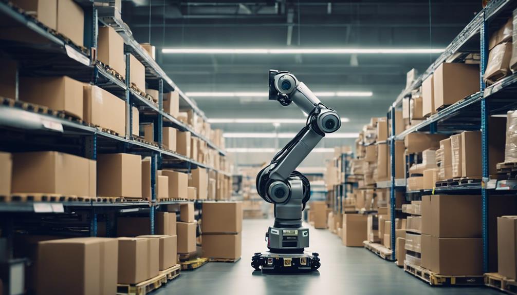 Collaborative Robots in E-commerce Visuals - iPic.ai - Create Beautiful Ai Art or Ai Images For Free robots in warehouse work