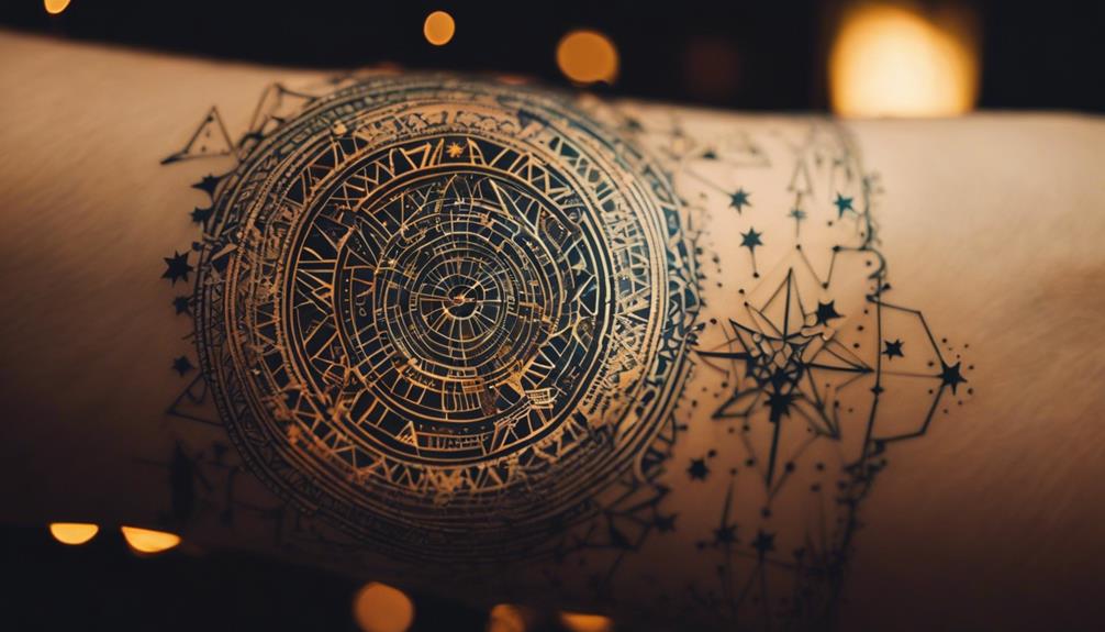 Geometric Inner Forearm Designs With Heavenly Charm - iPic.ai - Create Beautiful Ai Art or Ai Images For Free sacred geometry in