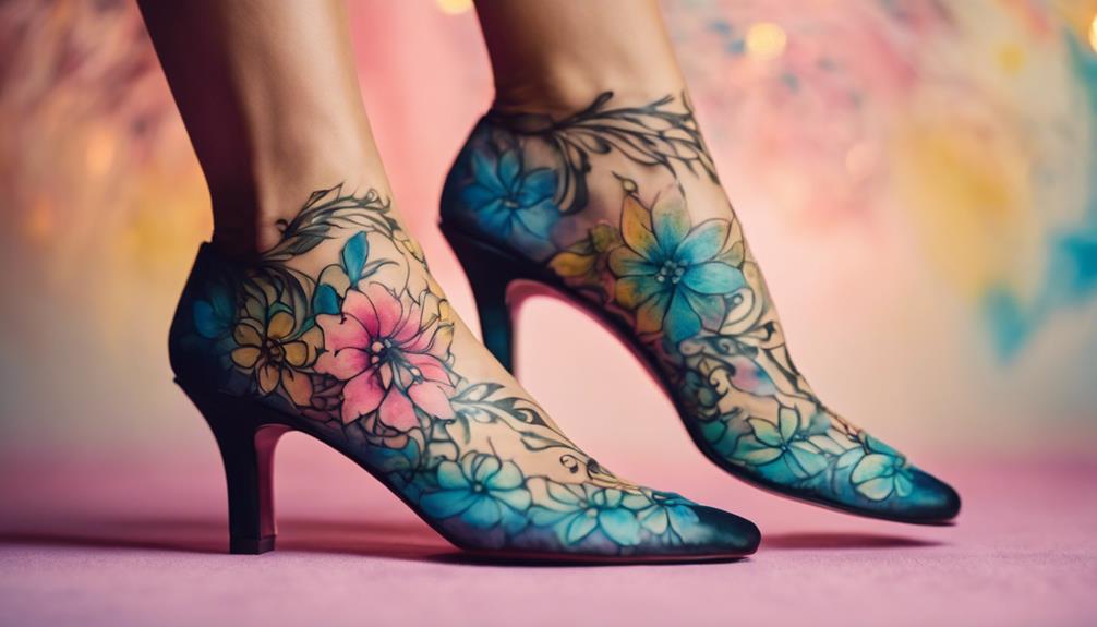 Ankle Tattoo Designs Using Delicate Flower Art - iPic.ai - Create Beautiful Ai Art or Ai Images For Free select your favorite hues