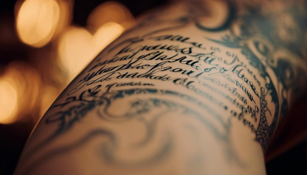 What Are the Ideal Script Tattoo Fonts? - iPic.ai - Create Beautiful Ai Art or Ai Images For Free selecting appropriate font styles
