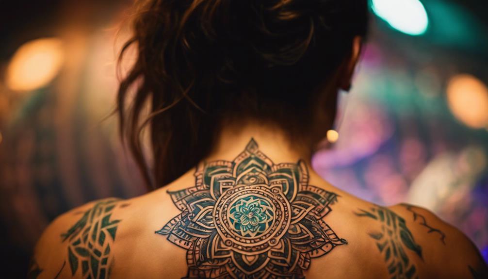 What Does My Mandala Back Tattoo Mean? - iPic.ai - Create Beautiful Ai Art or Ai Images For Free symbolic meaning in posture