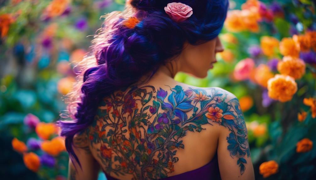 Vibrant Shoulder Tattoos With Vines tattoos with curled vines