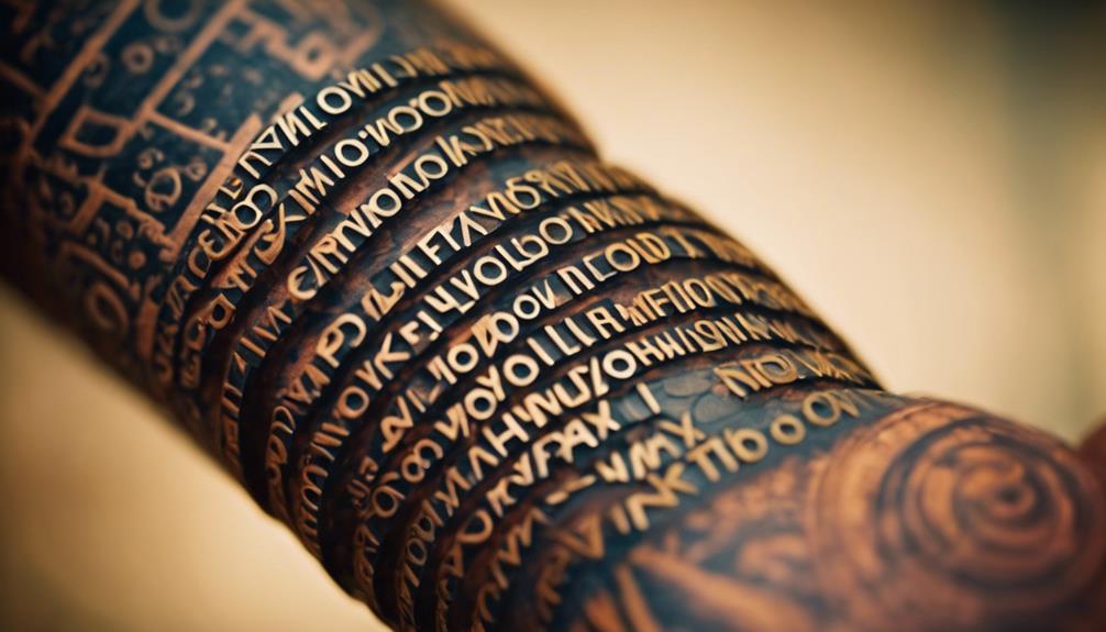 Typewriter Font Tattoos: Great Lettering Ideas - iPic.ai - Create Beautiful Ai Art or Ai Images For Free unique body art designs