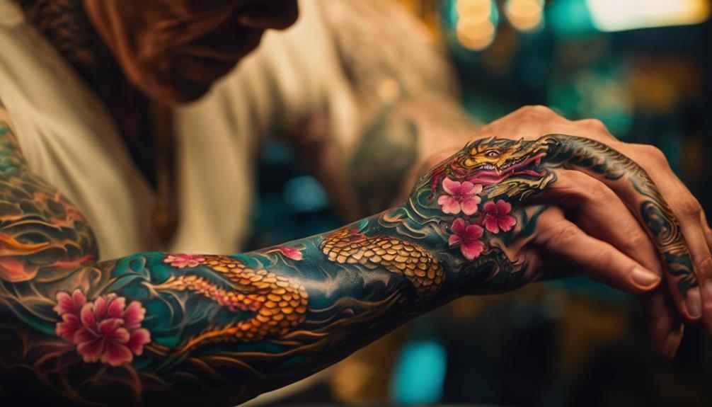 Unveiling Japanese Forearm Dragon Tattoo Artistry unique japanese tattoo style